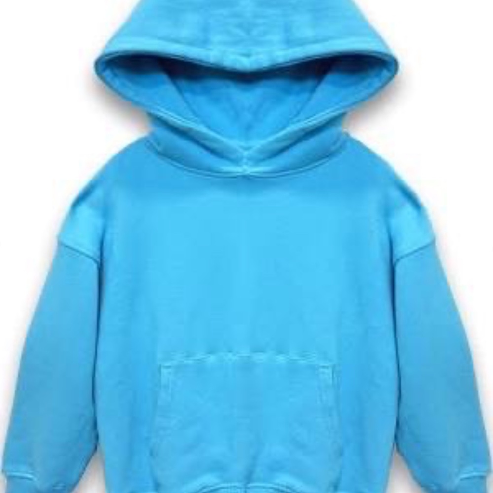 Katie J NYC Shane Blue Oversized Hooded Sweatshirt Tween Size M‎ (10-12)